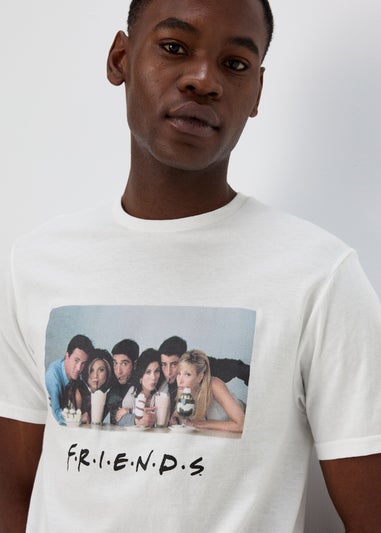 White Friends Print T-Shirt