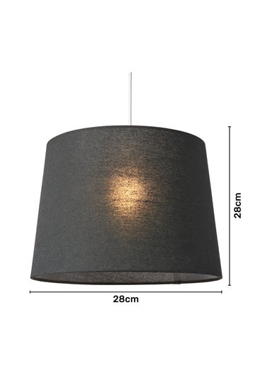 BHS Mira 38cm Linen Easyfit Shade Black (28cm x 38cm)