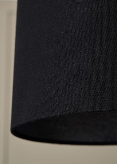 BHS Mira 38cm Linen Easyfit Shade Black (28cm x 38cm)