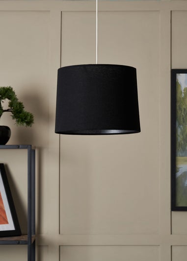 BHS Mira 38cm Linen Easyfit Shade Black (28cm x 38cm)