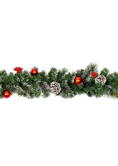 Premier Decorations 1.8m Red Dressed Garland