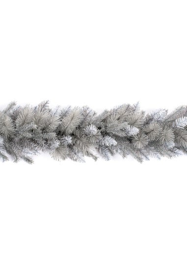 Premier Decorations 1.8m Deluxe Silver Tipped Garland