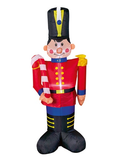 Premier Decorations 1.2m Lit Inflatable Toy Soldier with Candy Cane