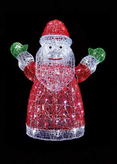 Premier Decorations Soft Acrylic Santa Light Sculpture 74cm