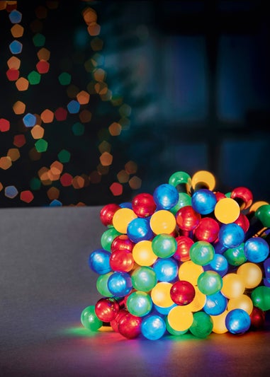 Premier Decorations 100 Multi-coloured LED Pearl Berry Lights