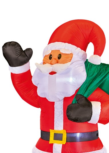 Premier Decorations 1.8m Lit Inflatable Waving Santa