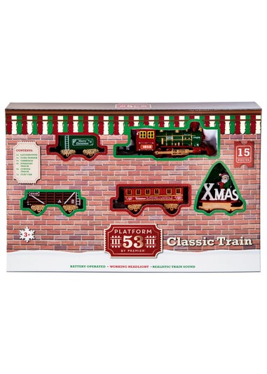 Premier Decorations 15 Piece Battery Operated Train Set with Sound