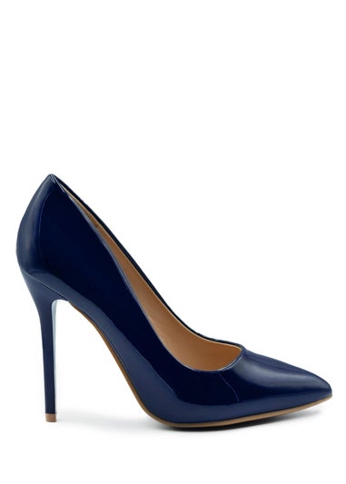 Where's That From Kyra Navy Patent High Heel Pumps