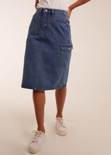 Blue Vanilla Denim Pocket Denim Skirt
