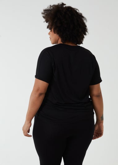 Blue Vanilla Black Curve Diamante Star Oversized Top
