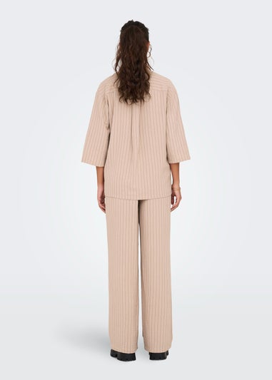 JDY Beige Stripe Print Shirt