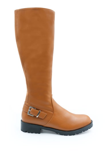 Where's That From Tan Pu Roobie Calf High Stretch Boots