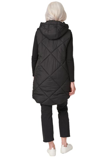 Izabel London Quilted Longline Puffer Gilet