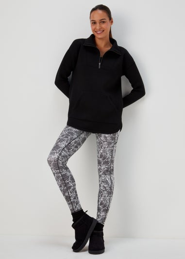 Souluxe White Print Sports Leggings