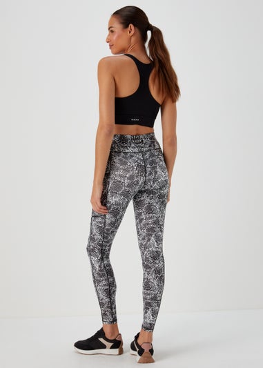 Souluxe White Print Sports Leggings