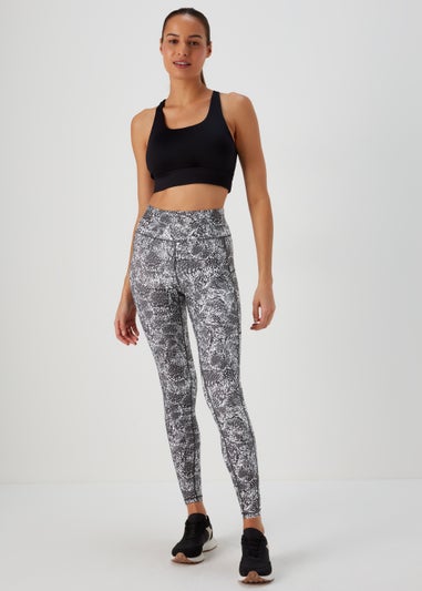 Souluxe White Print Sports Leggings