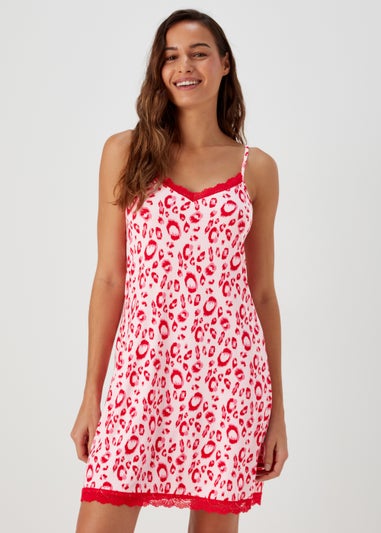 Pink Lips Print Soft Touch Cami Nightie