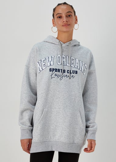 Grey Marl New Orleans Co Ord Hoodie