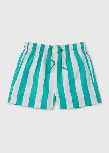 Boys Aqua Stripe Swim Shorts (1-6yrs)