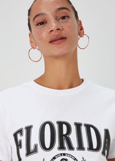 White Florida Print T-Shirt