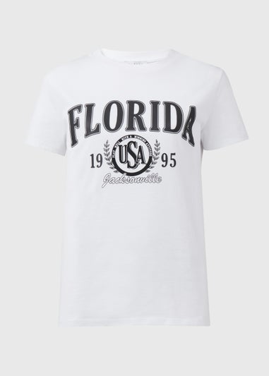 White Florida Print T-Shirt