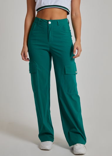 Pink Vanilla Jade Wide Leg Pocket Cargo Pants