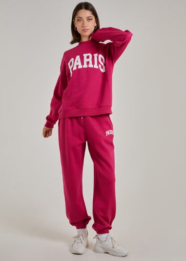 Pink Vanilla Pink Paris Slogan Jogger