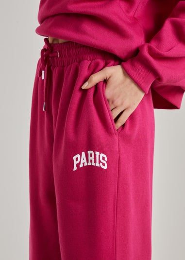 Pink Vanilla Pink Paris Slogan Jogger