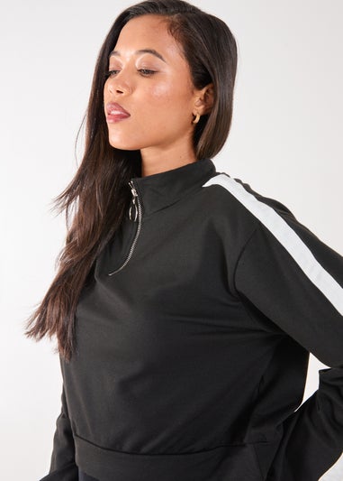 Pink Vanilla Black Zip Up Sweatshirt