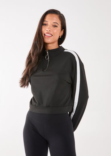 Pink Vanilla Black Zip Up Sweatshirt