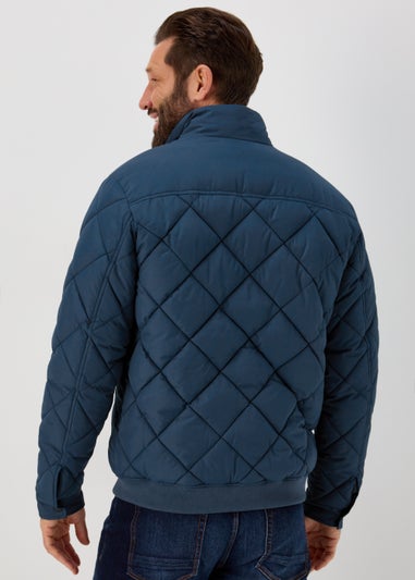 Lincoln Teal Diamond Quilt Jacket