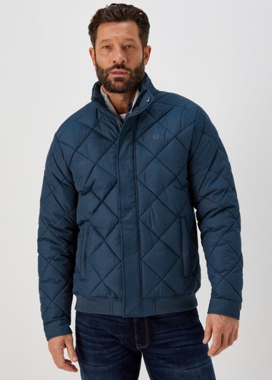 Lincoln Teal Diamond Quilt Jacket