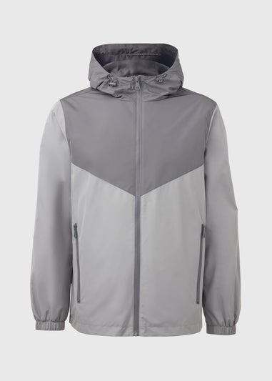 Grey Windbreaker Jacket