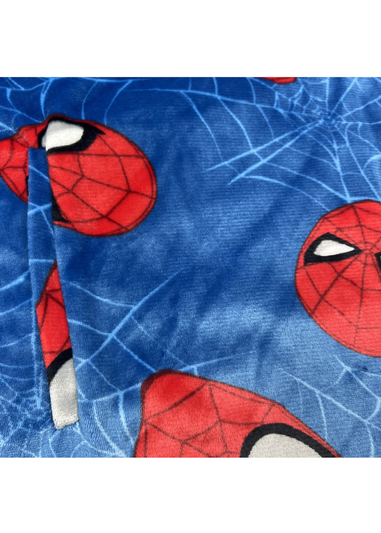 HUGZEE Kids Spiderman Heads Up Wearble Hooded Throw