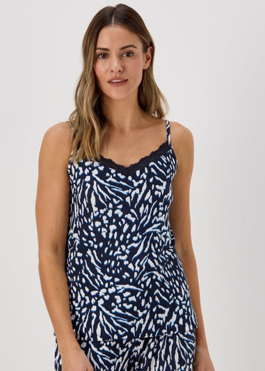 Navy Pyjama Cami Top