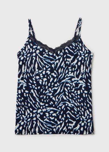Navy Pyjama Cami Top