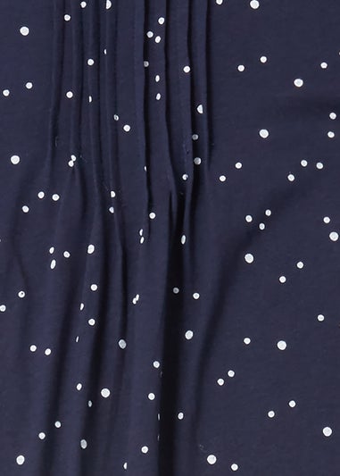 Navy Celestial Longline Lace Nightie