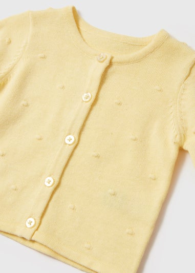 Lemon Bobble Knit Cardigan (Newborn-23mths)