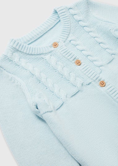 Baby Blue Cable Knit Cardigan (Newborn-23mths)