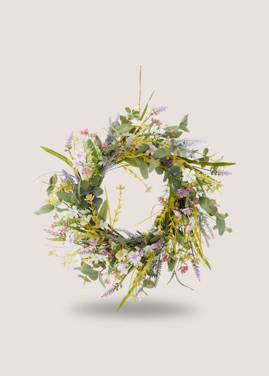 Multicoloured Floral Wreath (50x50x12CM)