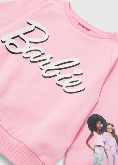 Kids Pink Barbie Logo Sweatshirt (4-10yrs)