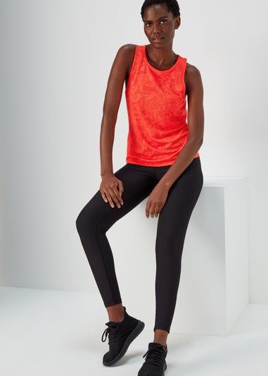 Souluxe Orange Jacquard Sports Vest