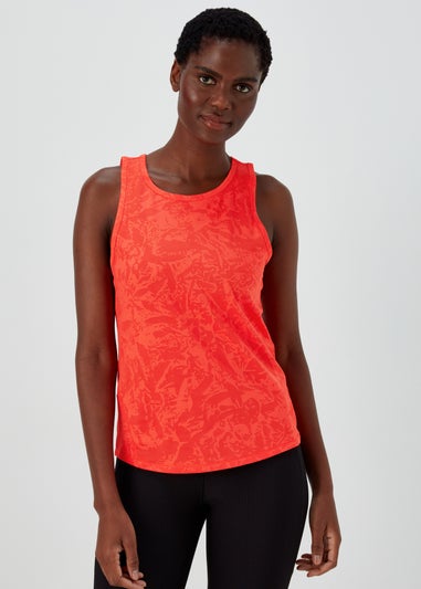 Souluxe Orange Jacquard Sports Vest