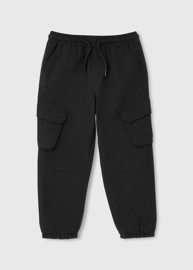 Boys Black Ripstop Cargo Pants (1-7yrs)