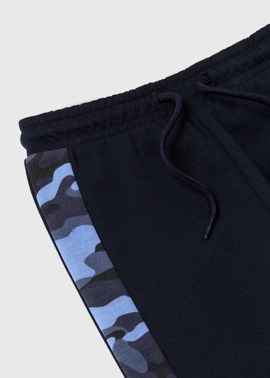 Boys Navy Camo Cut & Sew Joggers (1-7yrs)