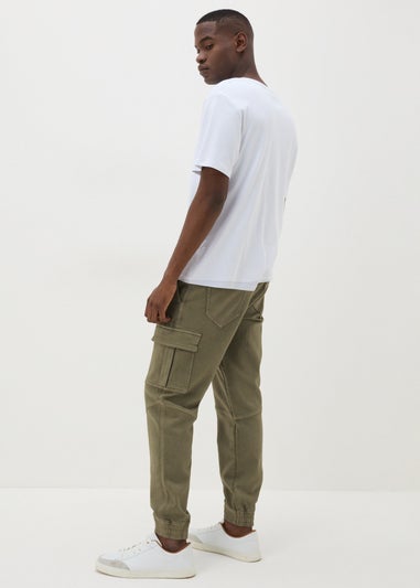 Stone Knitted Cargo Joggers