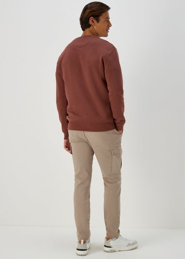 Stone Knitted Cargo Joggers