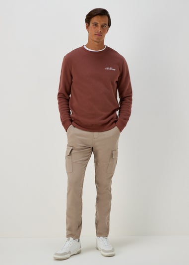Stone Knitted Cargo Joggers