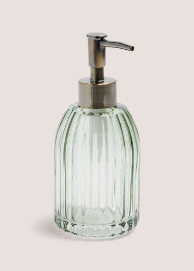 Green Glass Soap Dispenser ( 7x 7x17.6CM)