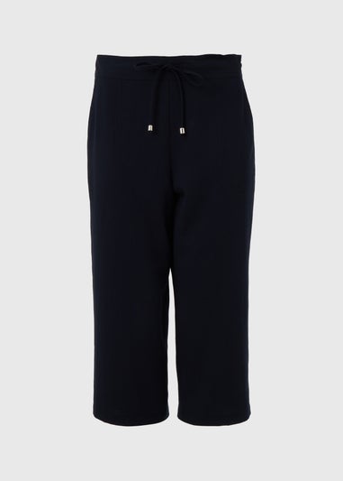 Navy Cropped Trousers